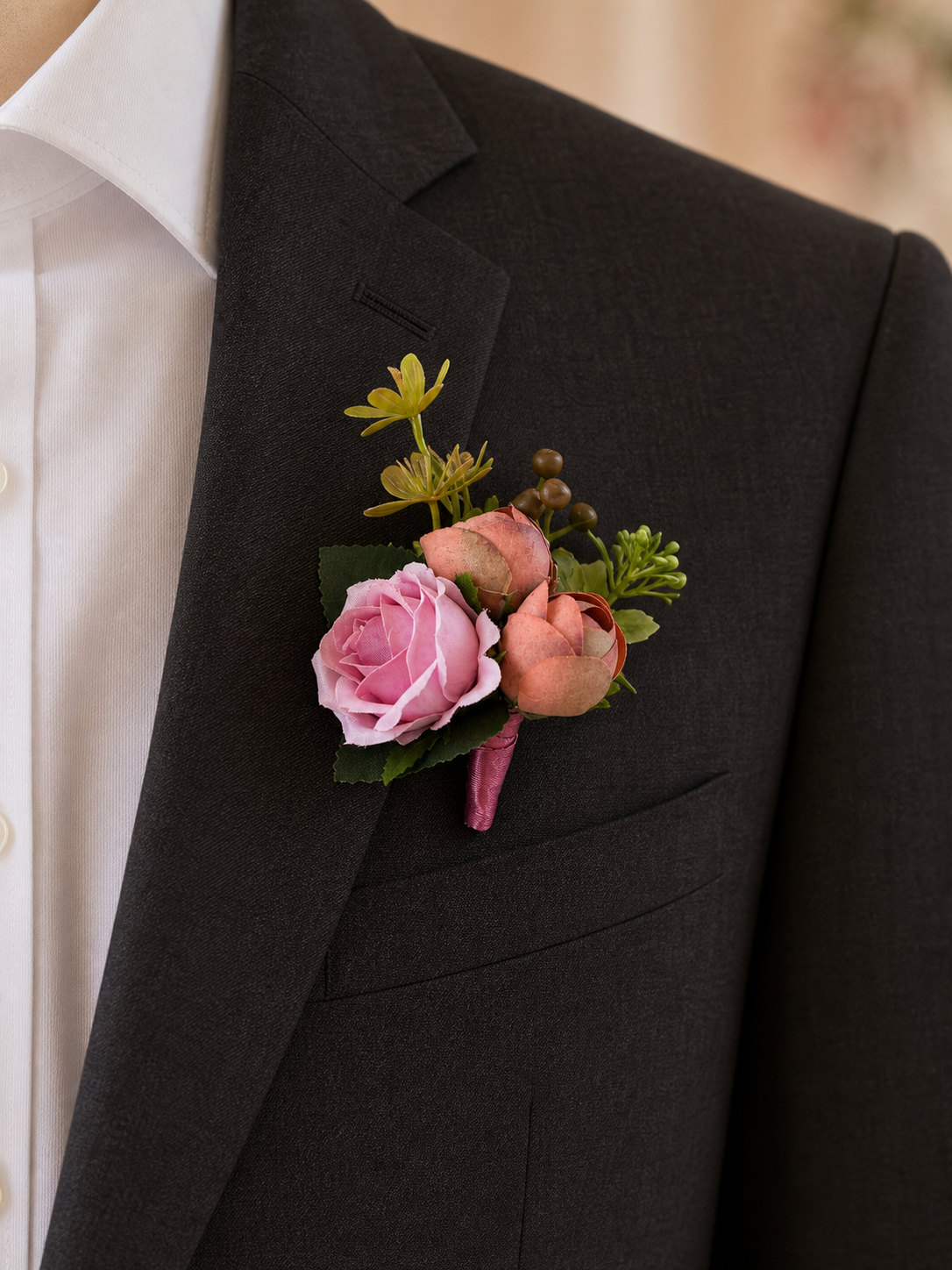 Blush Petal Corsage thumbnail 4