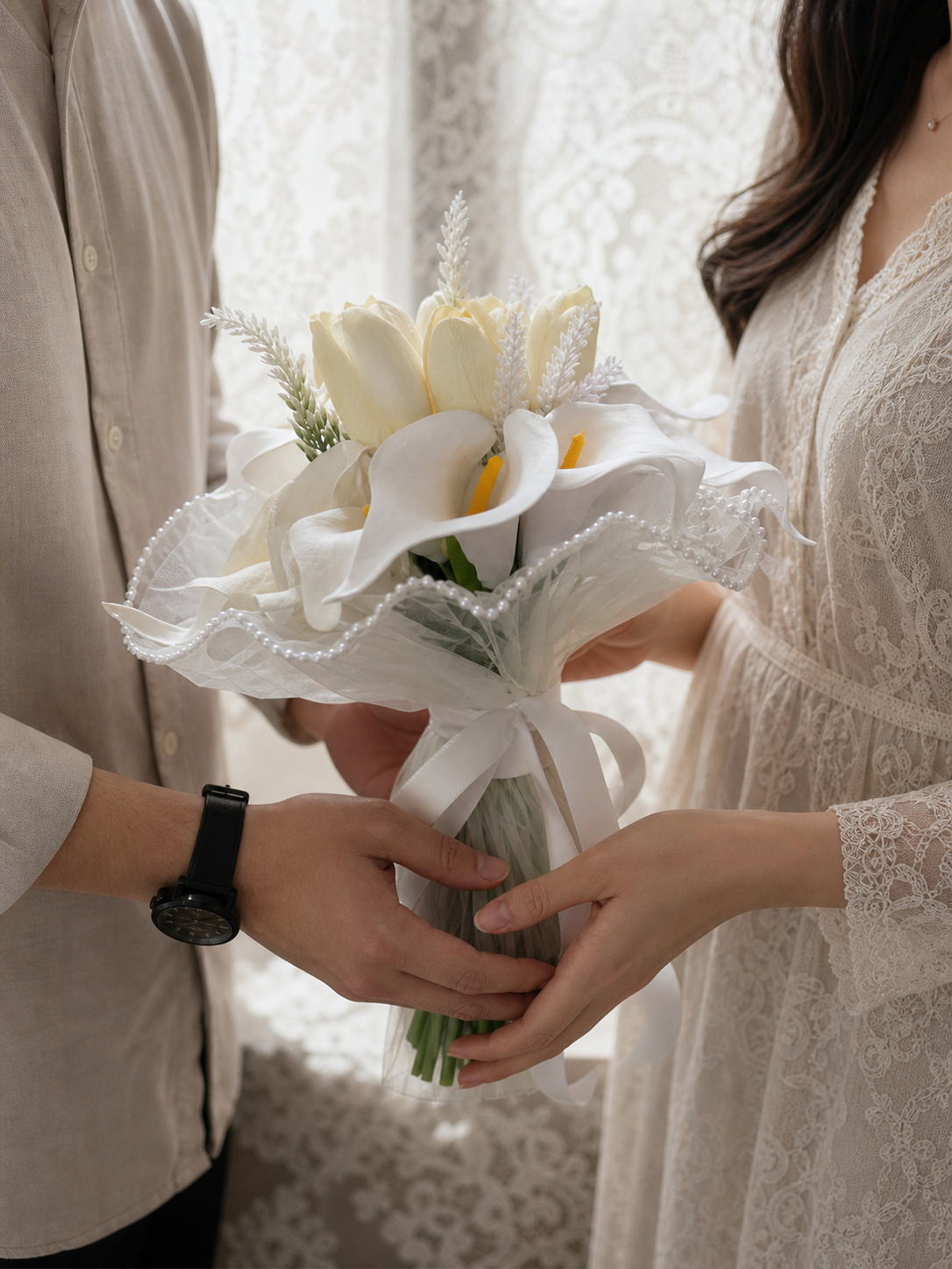 Ivory Calla Bouquet thumbnail 4