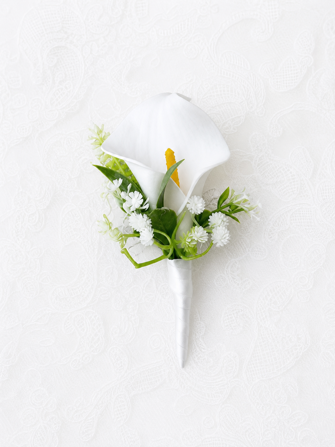 Ivory Calla Corsage
