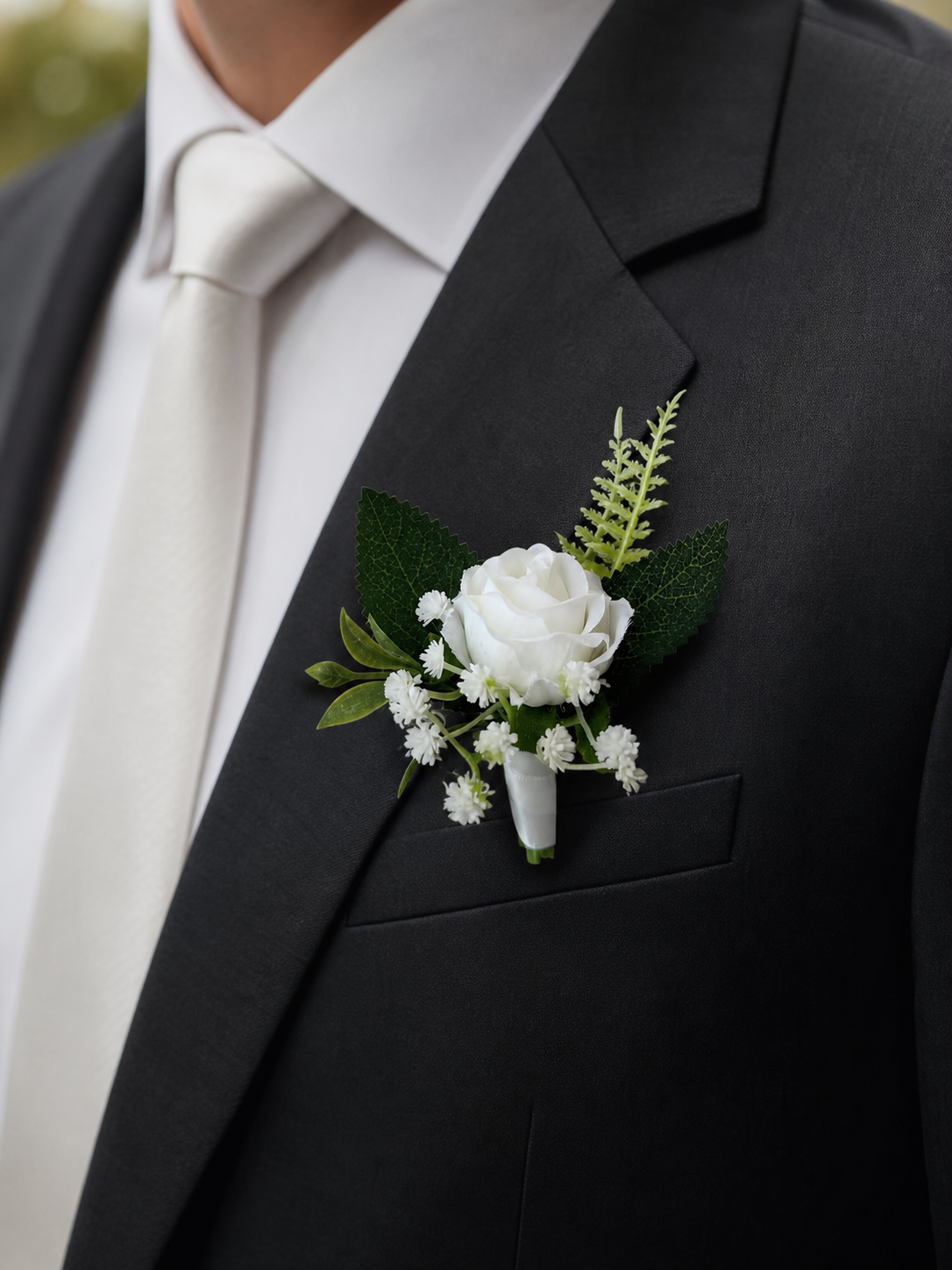 Ivory Rose Corsage thumbnail 4