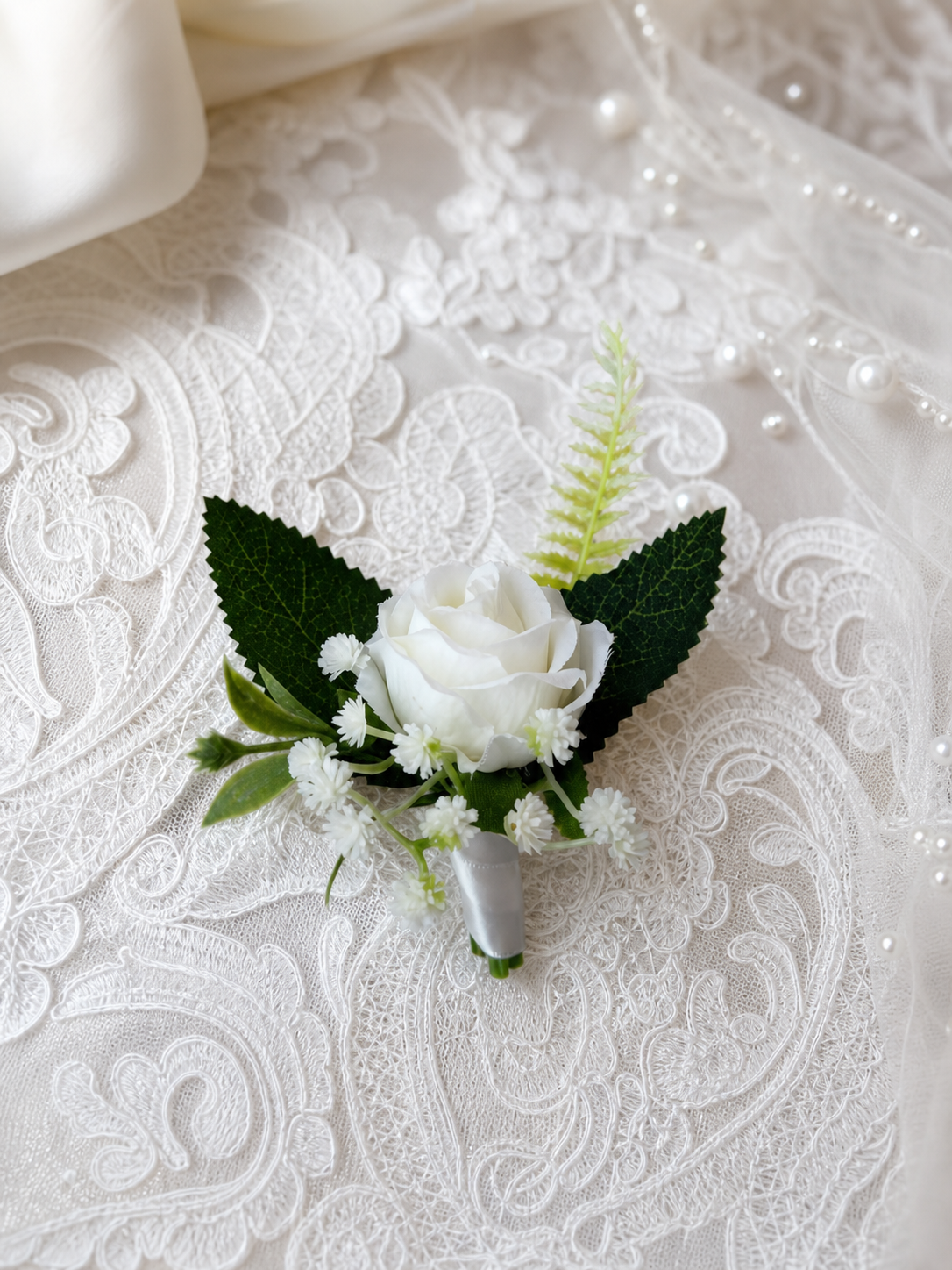 Ivory Rose Corsage thumbnail 5