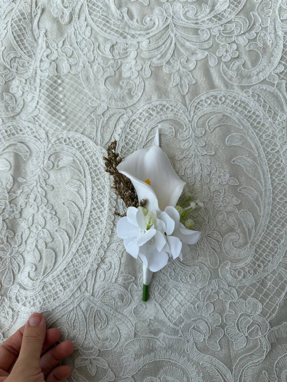 Ivory Calla Corsage thumbnail 6