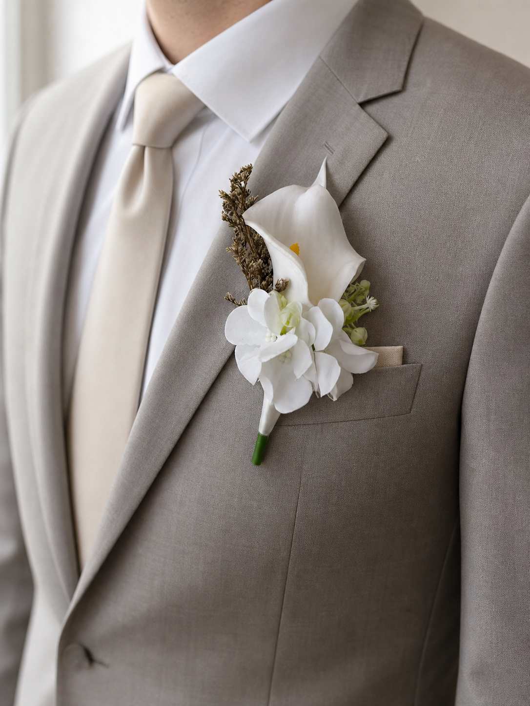 Ivory Calla Corsage thumbnail 4