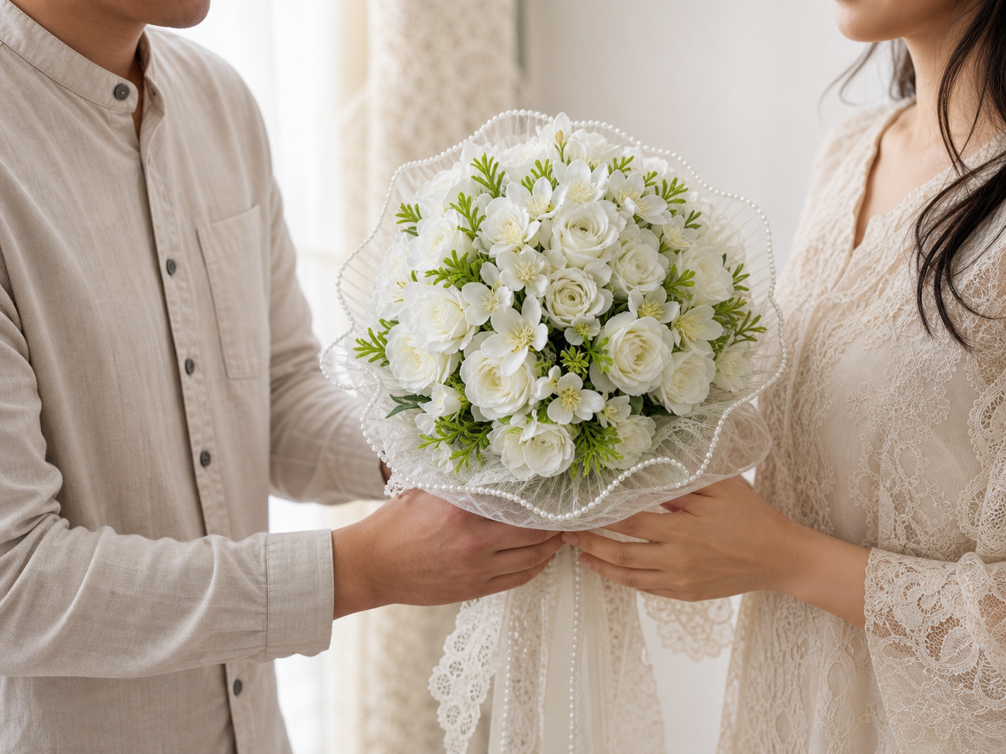 Ivory Pearl Bouquet thumbnail 4