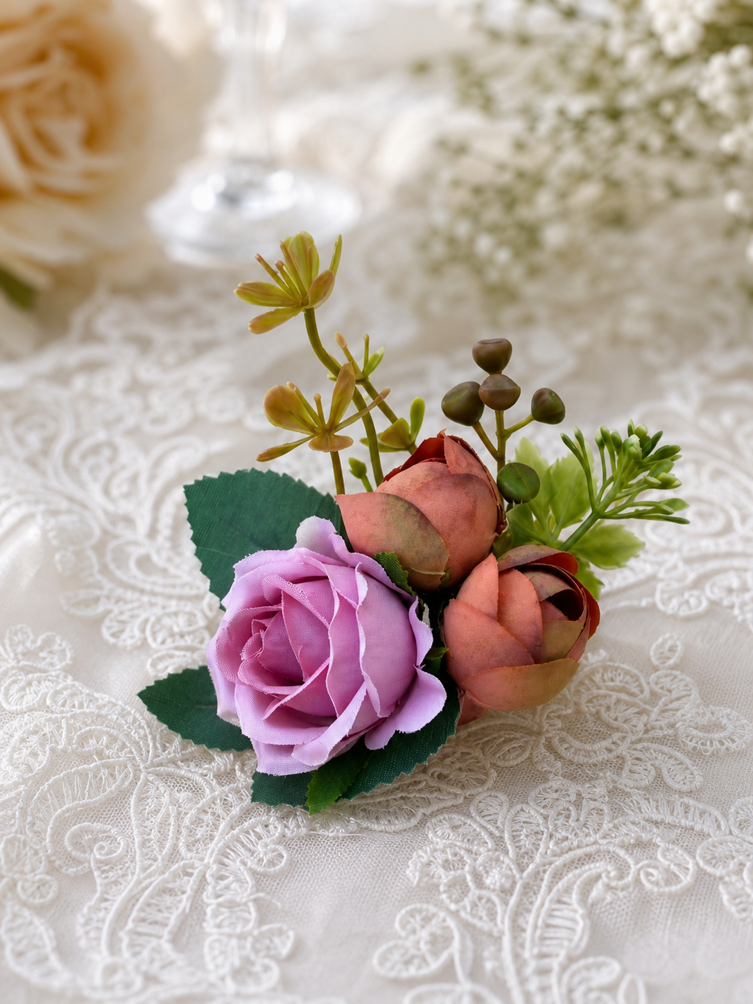 Blush Lilac Corsage thumbnail 5