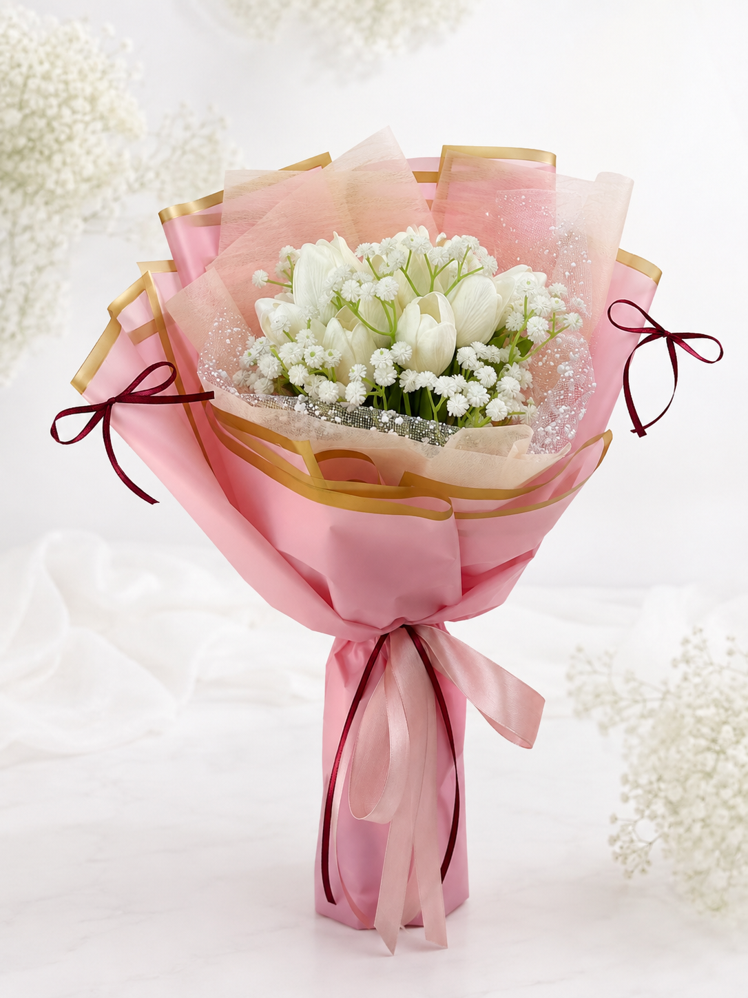 Whiti babies tulip bouquet