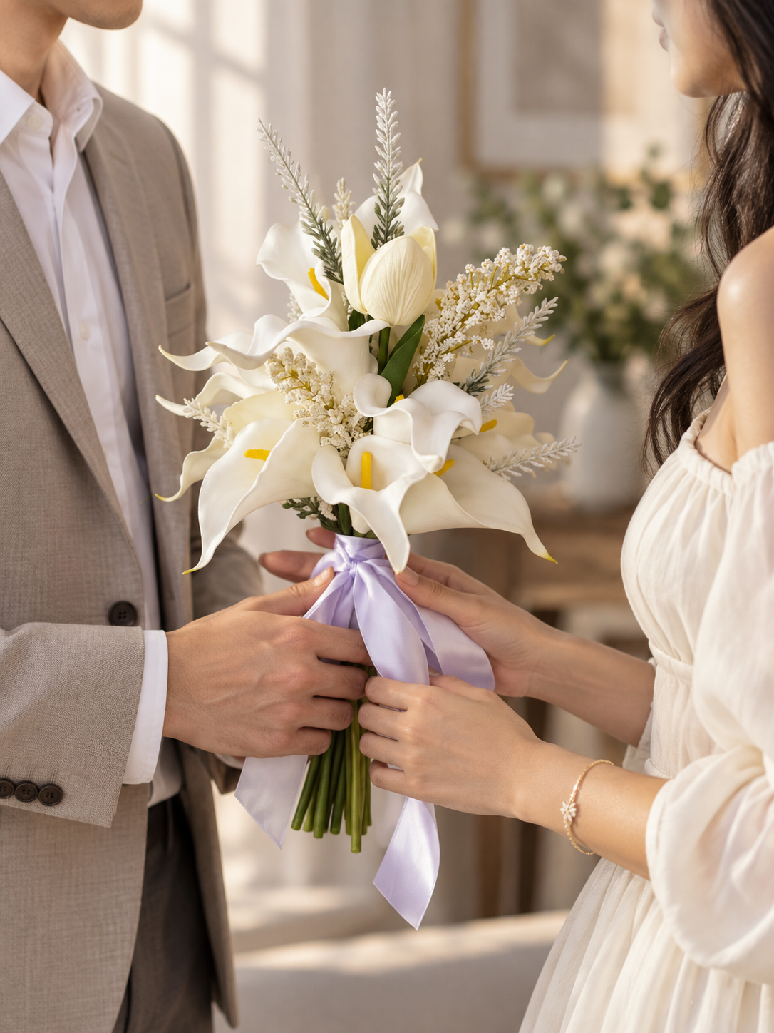 Ivory Calla Bouquet thumbnail 4