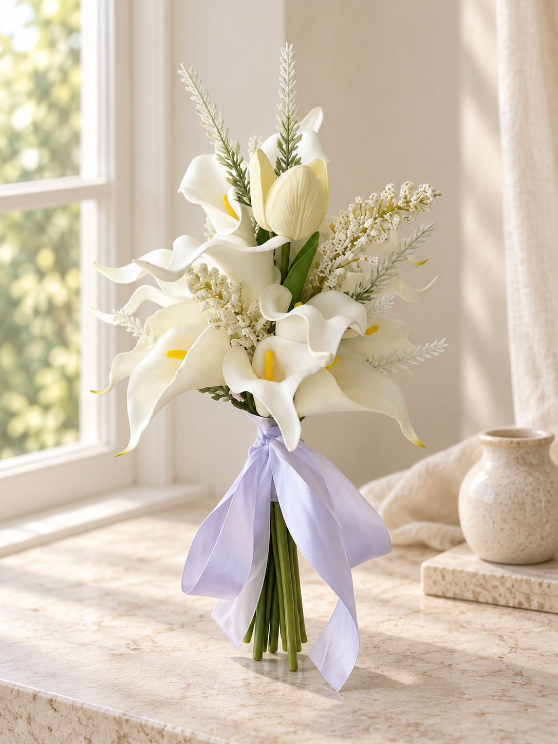 Ivory Calla Bouquet thumbnail 5