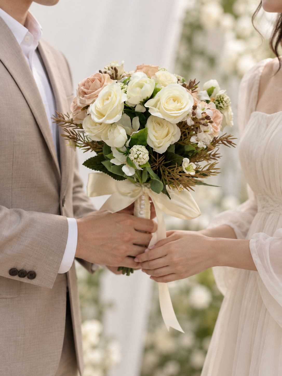 Ivory Garden Bouquet thumbnail 4