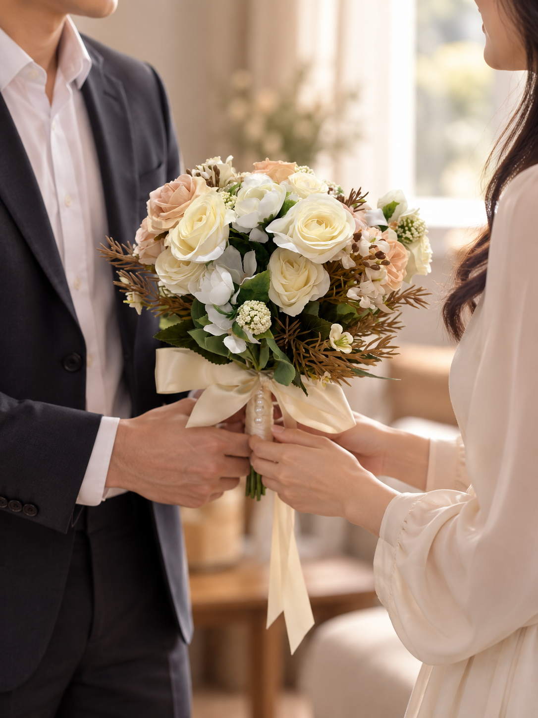 Ivory Garden Bouquet thumbnail 4