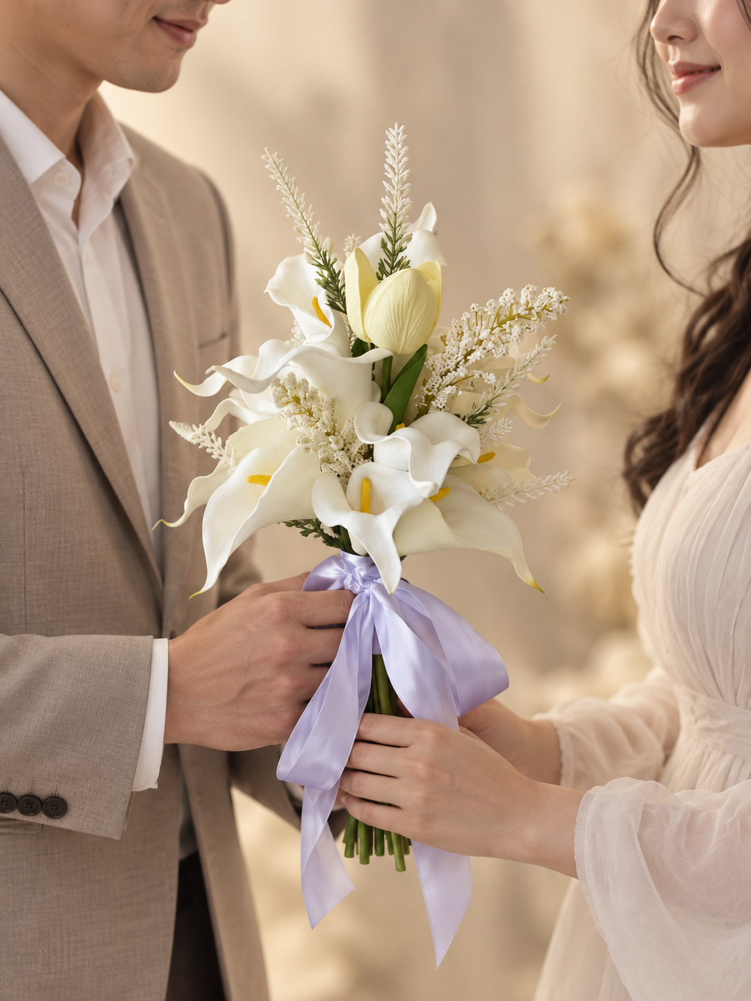 Ivory Calla Bouquet thumbnail 4
