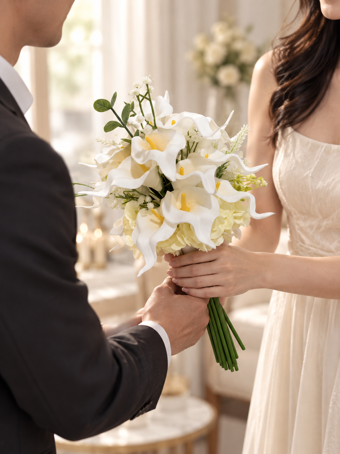 Ivory Calla Bouquet thumbnail 4