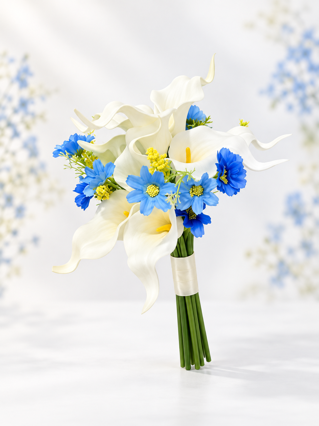 Azure Ivory Calla Bouquet