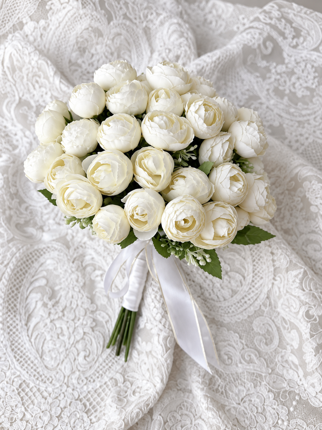 Ivory Lace Flower Bouquet thumbnail 2