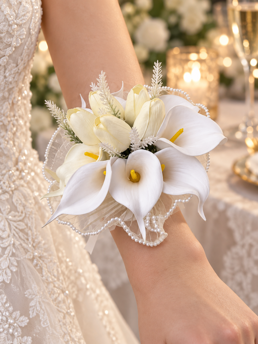 Ivory Pearl Corsage thumbnail 5