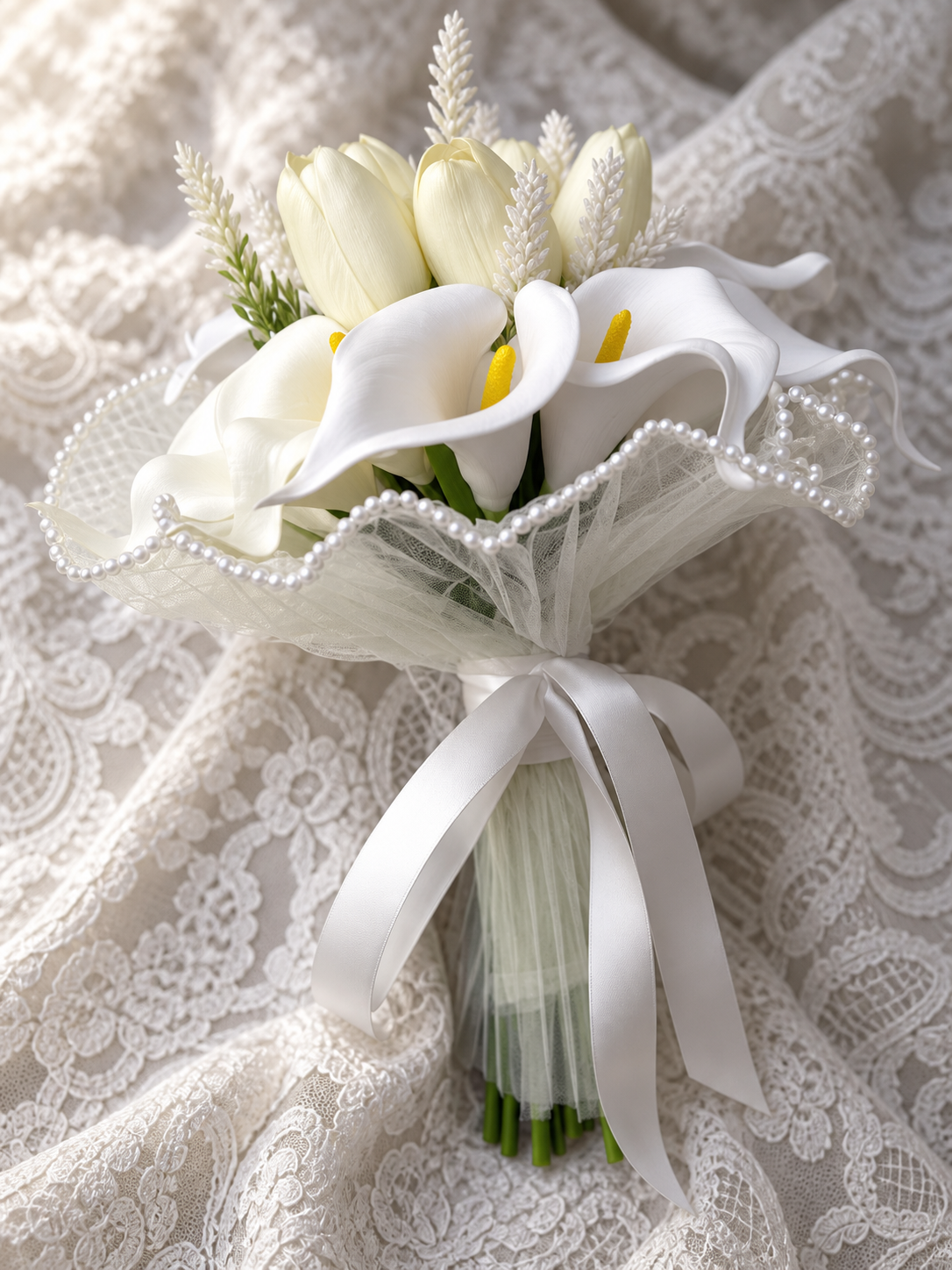 Ivory Pearl Calla Bouquet thumbnail 2