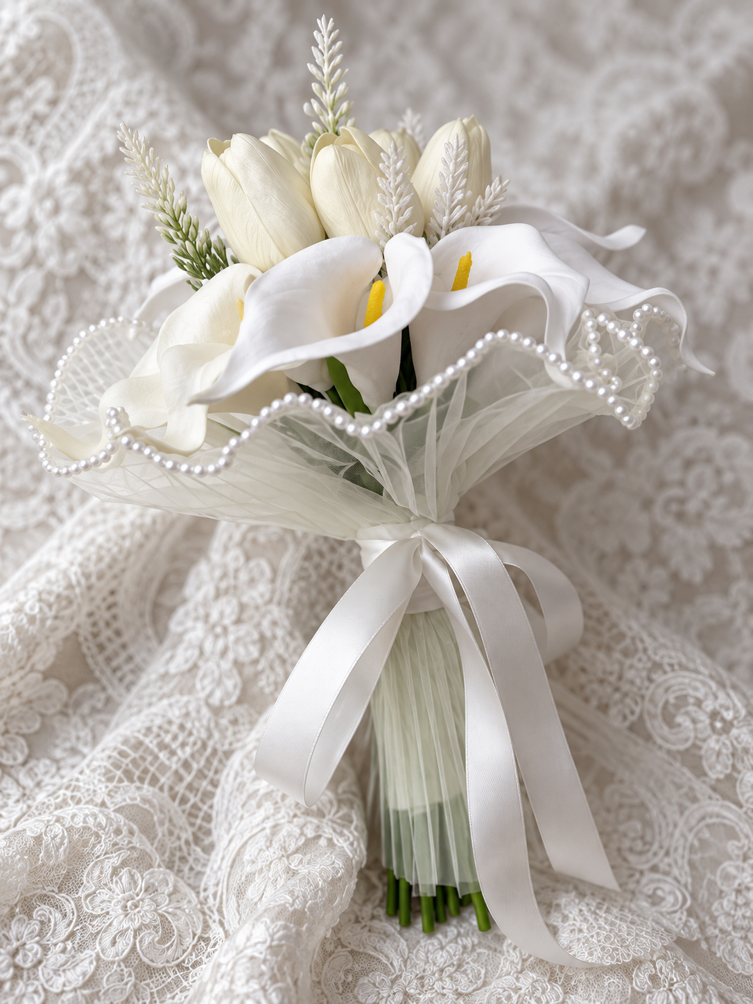 Ivory Pearl Calla Bouquet thumbnail 2
