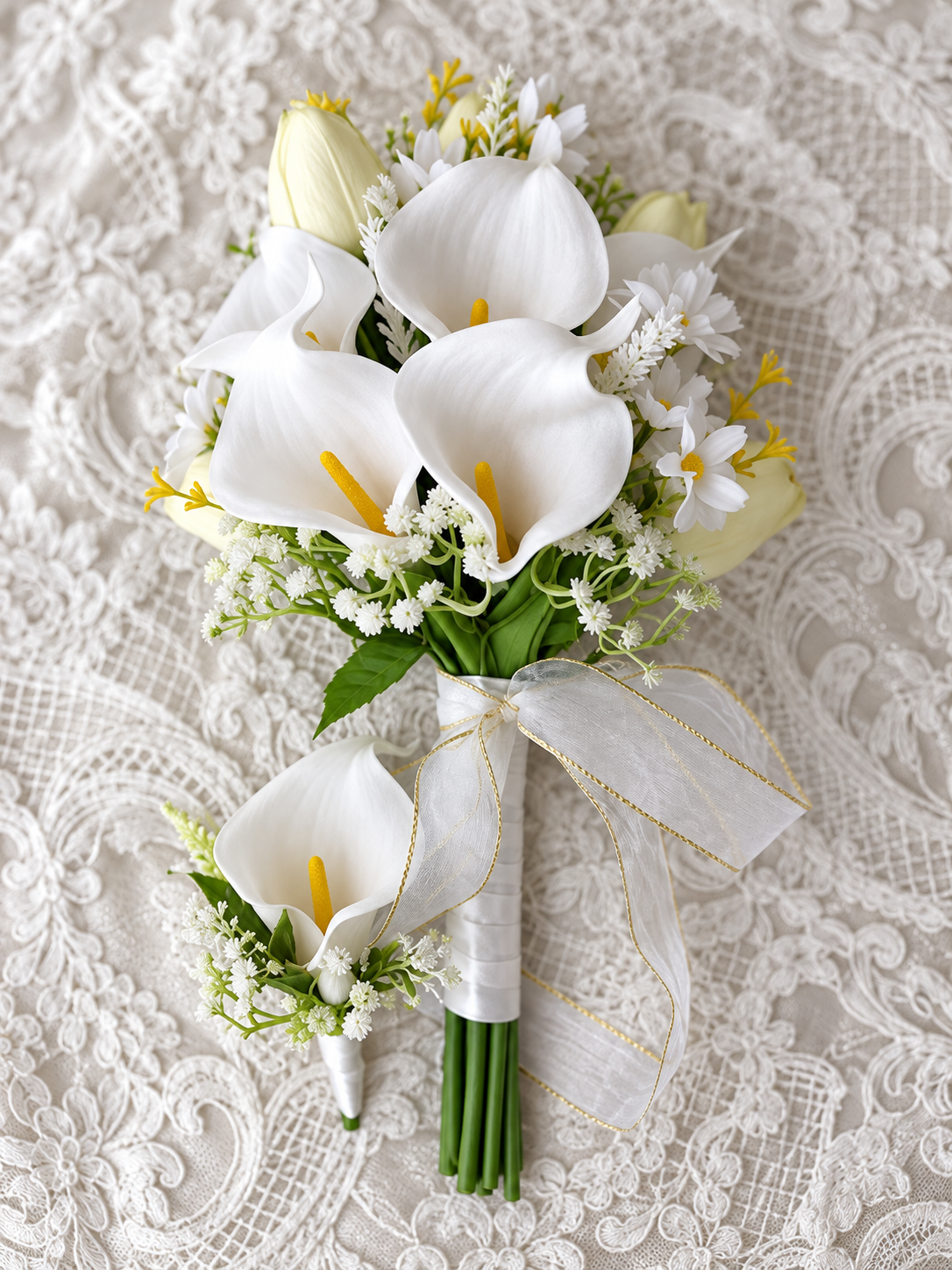 Ivory Pearl Calla Bouquet thumbnail 2