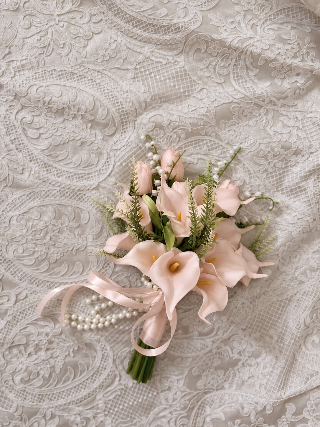 Ivory Pearl Calla Bouquet thumbnail 3