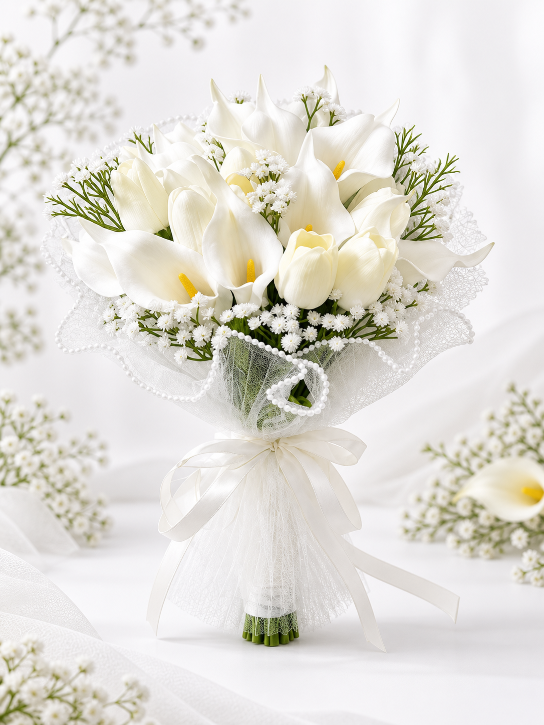 Ivory Lace Calla Bouquet