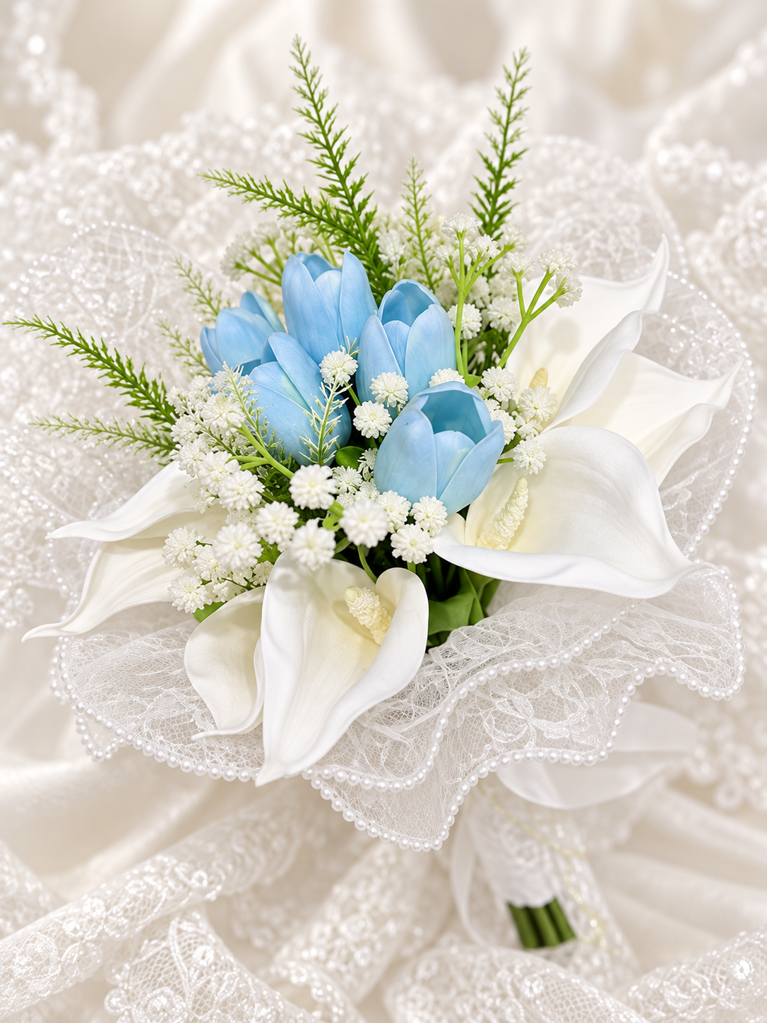 Azure Pearl Lace Calla Bouquet thumbnail 2