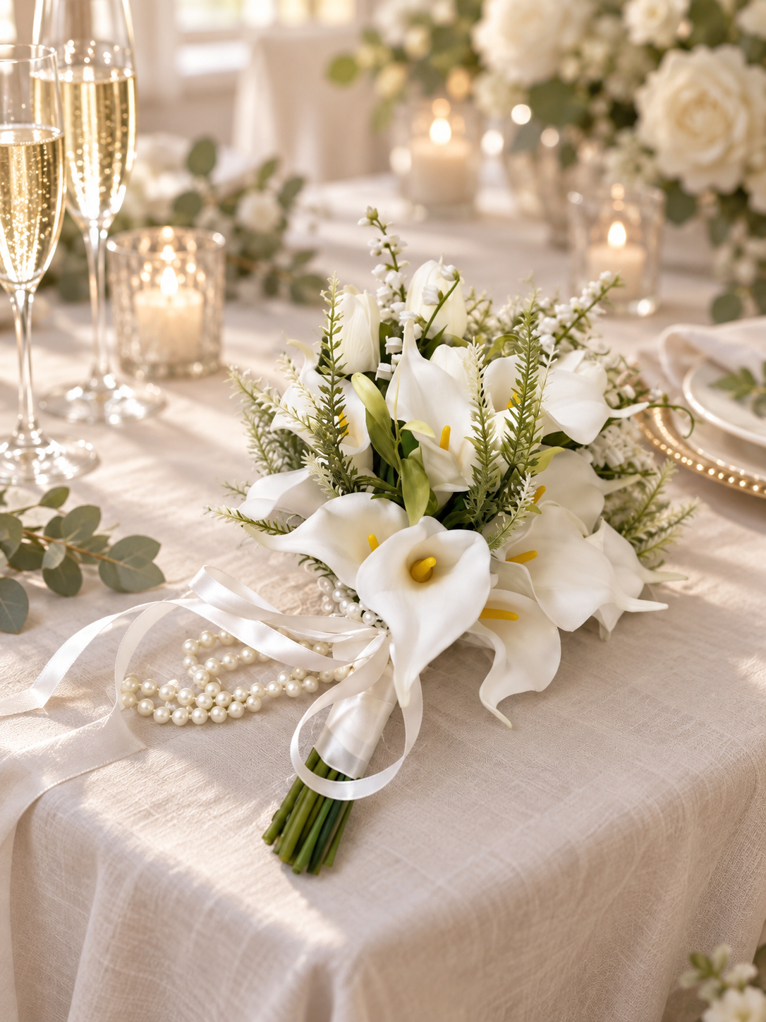 Ivory Pearl Calla Bouquet thumbnail 5