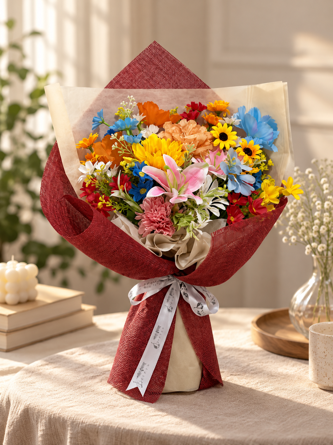Crimson Meadow Bouquet thumbnail 5