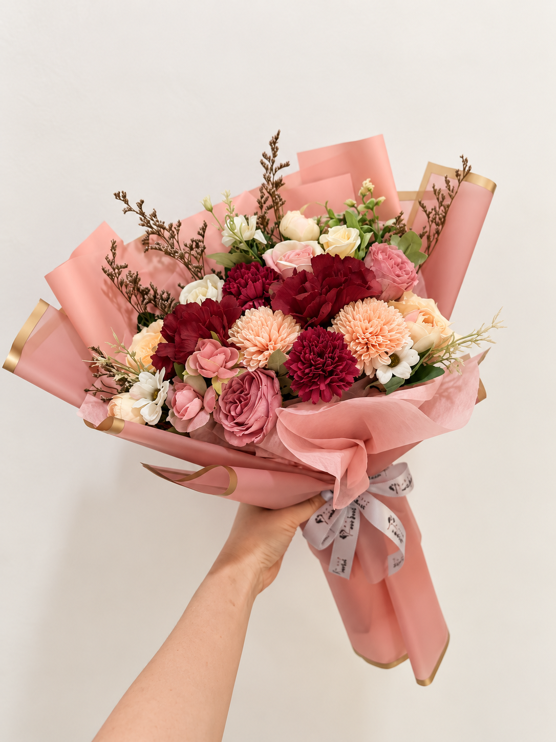Crimson Blush Garden Bouquet thumbnail 3