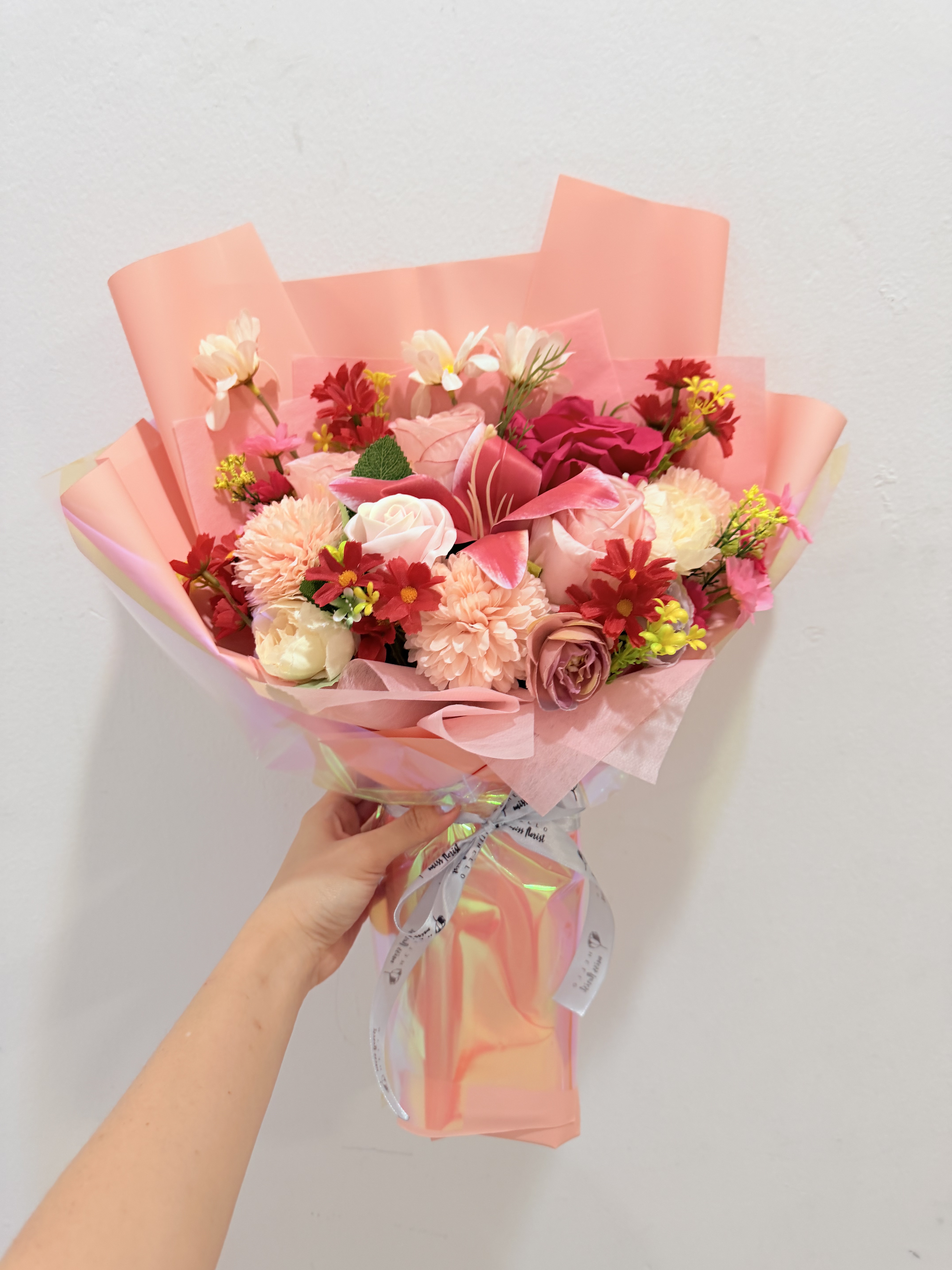 Crimson Blush Garden Bouquet thumbnail 6