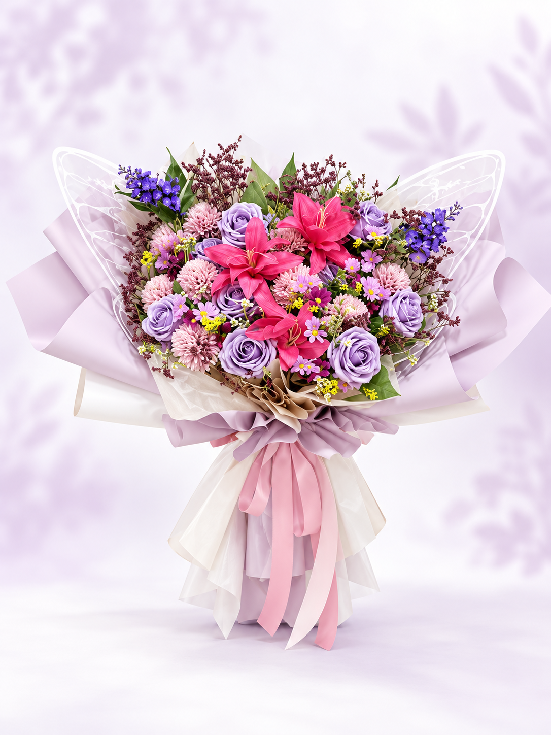 Blush Violet Garden Bouquet