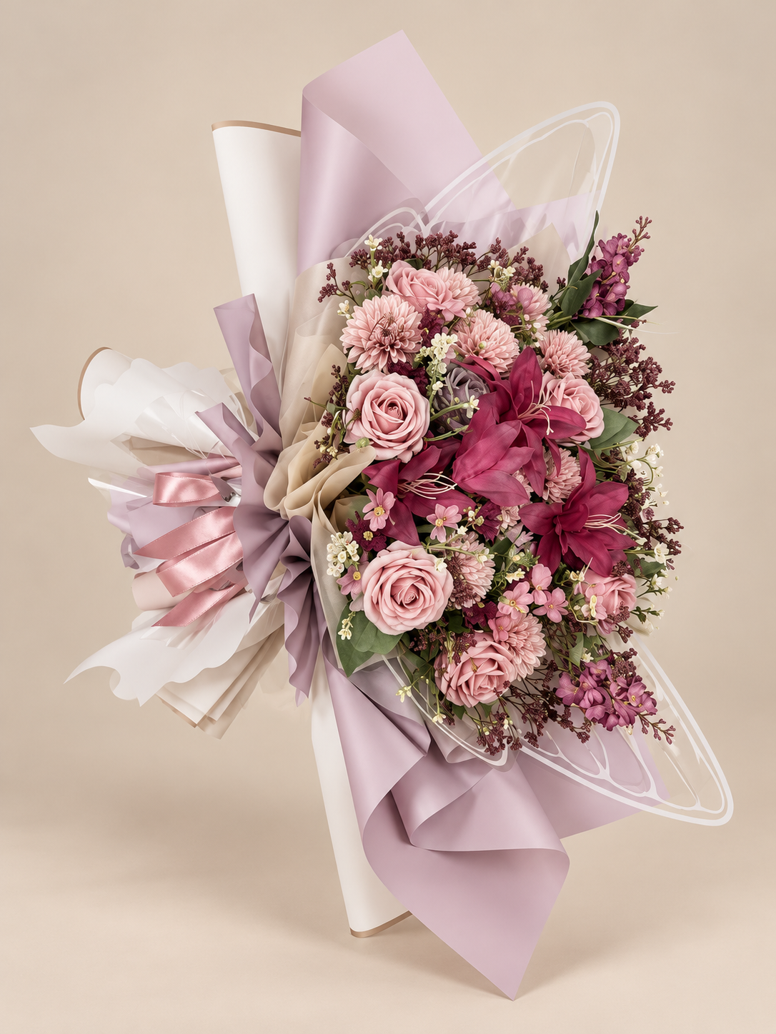 Velvet Violet Garden Bouquet thumbnail 3