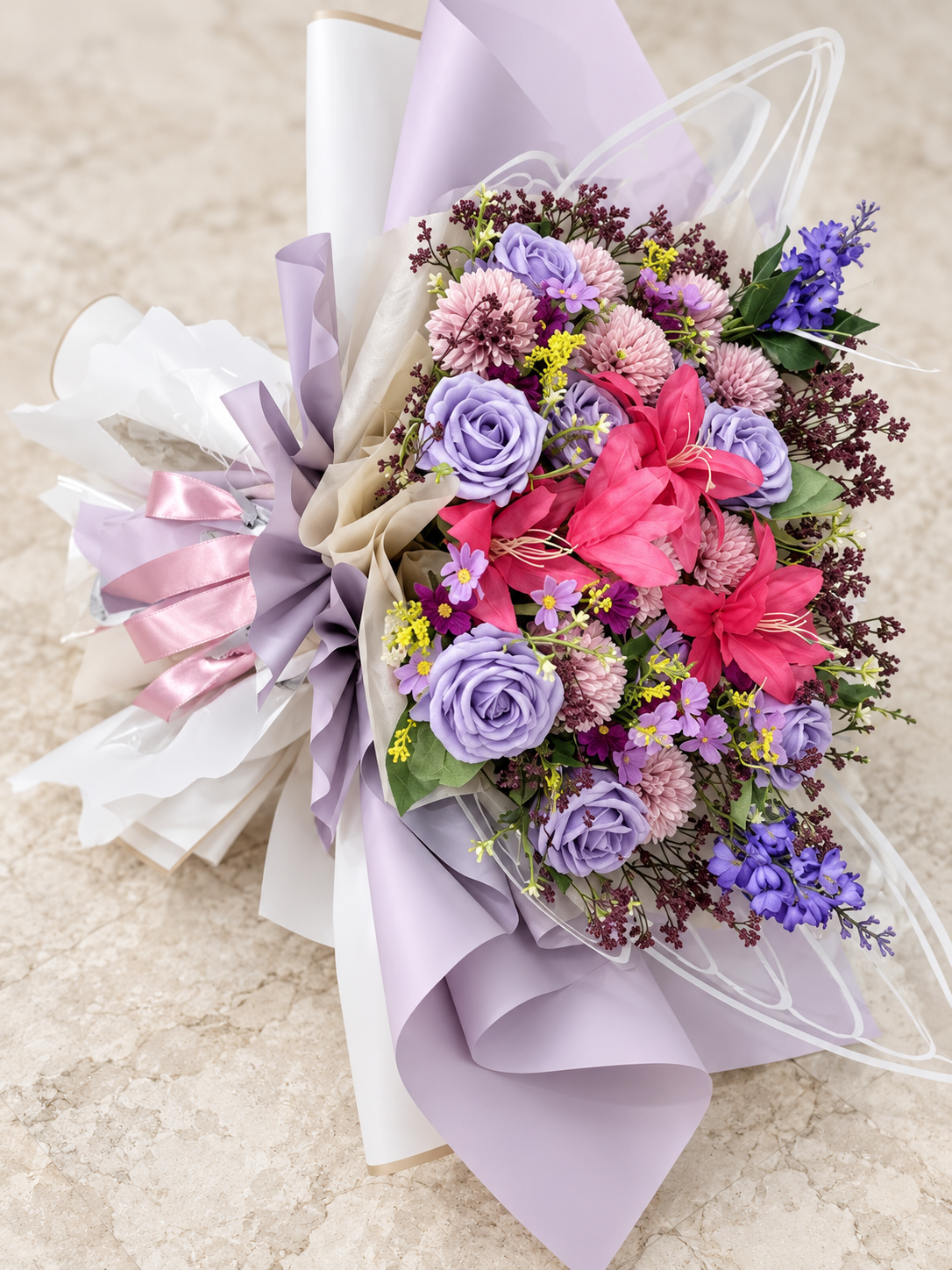 Velvet Violet Garden Bouquet thumbnail 2