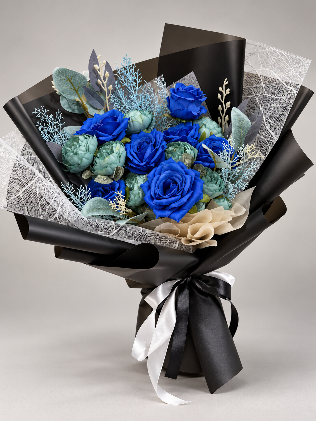 Azure Velvet Garden Bouquet thumbnail 2