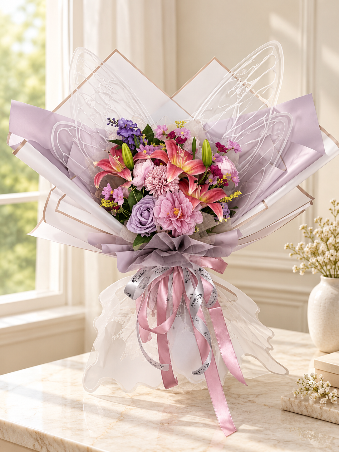 Amethyst Blush Garden Bouquet thumbnail 5