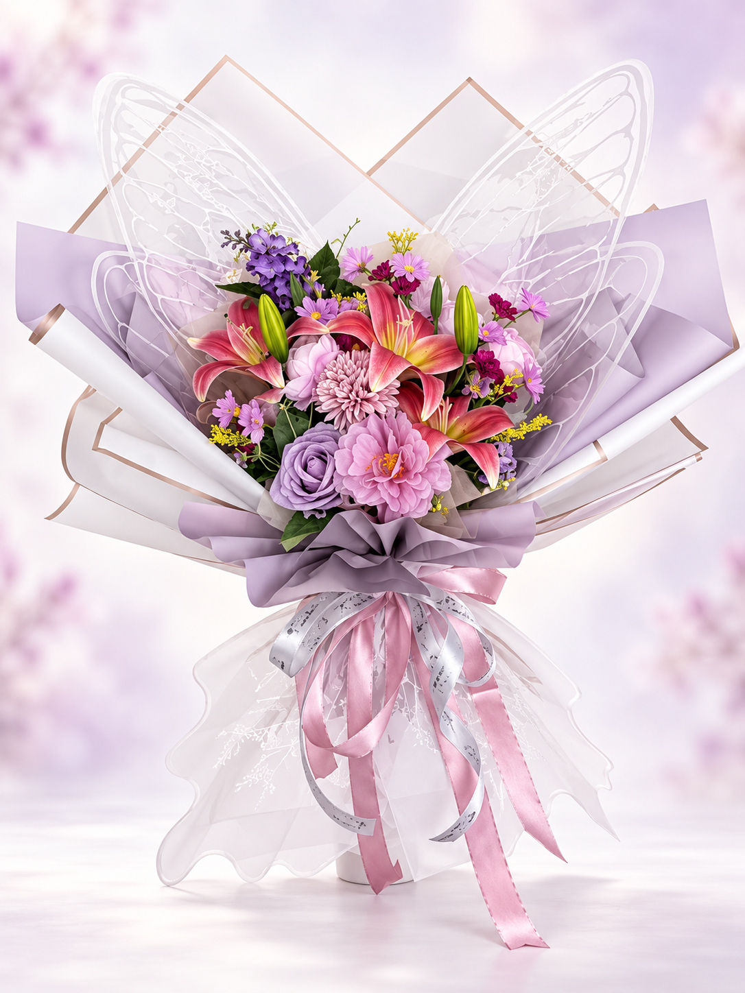Amethyst Blush Garden Bouquet