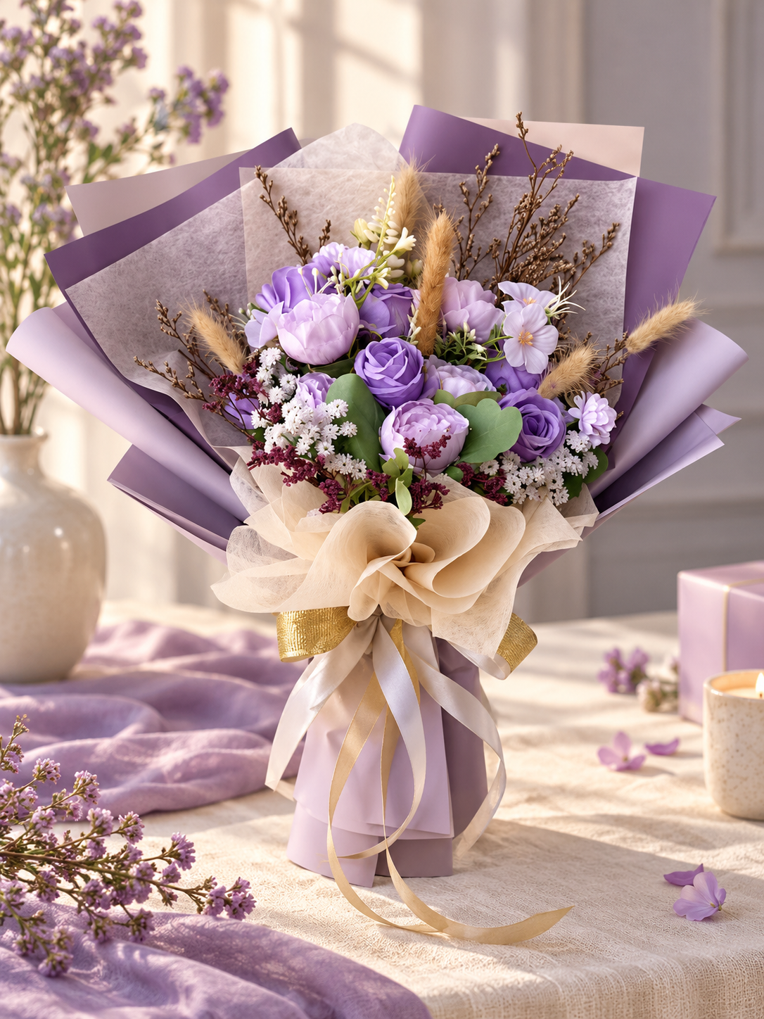 Amethyst Velvet Bouquet thumbnail 5