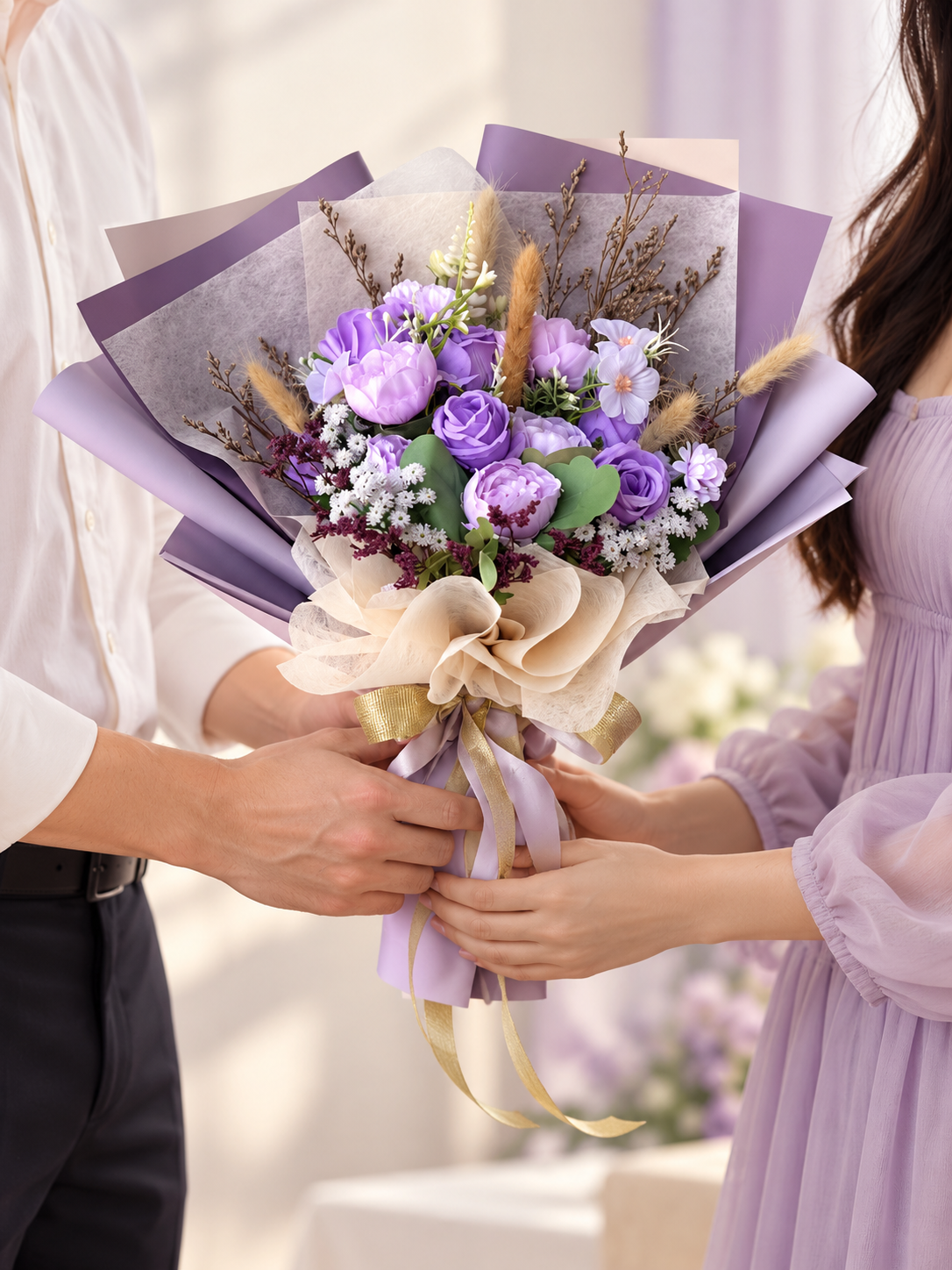 Amethyst Velvet Bouquet thumbnail 4