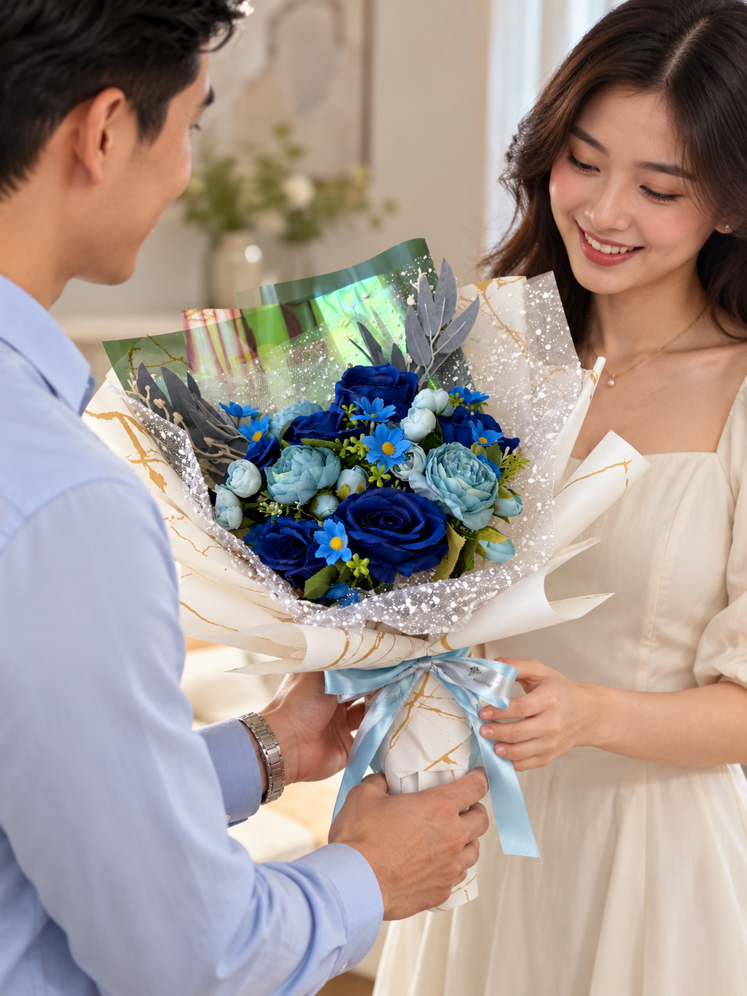 Azure Velvet Bouquet thumbnail 4