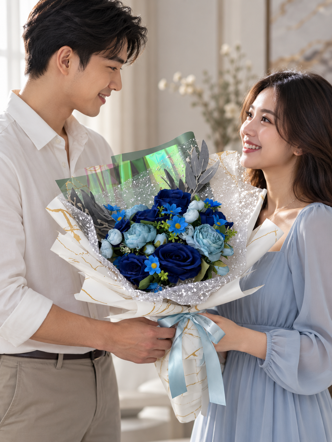 Azure Velvet Bouquet thumbnail 4