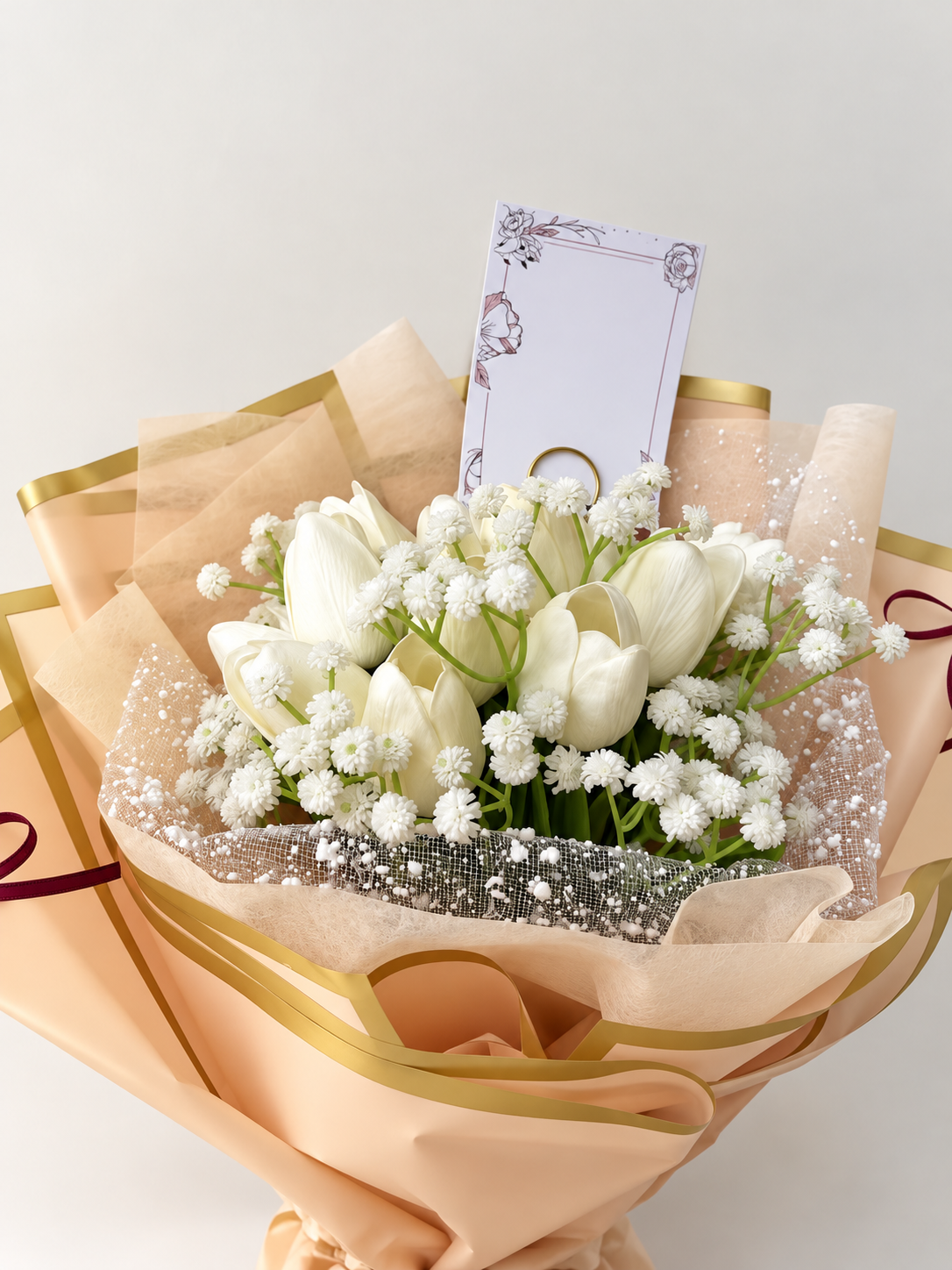 Ivory Pearl Lily Bouquet thumbnail 3