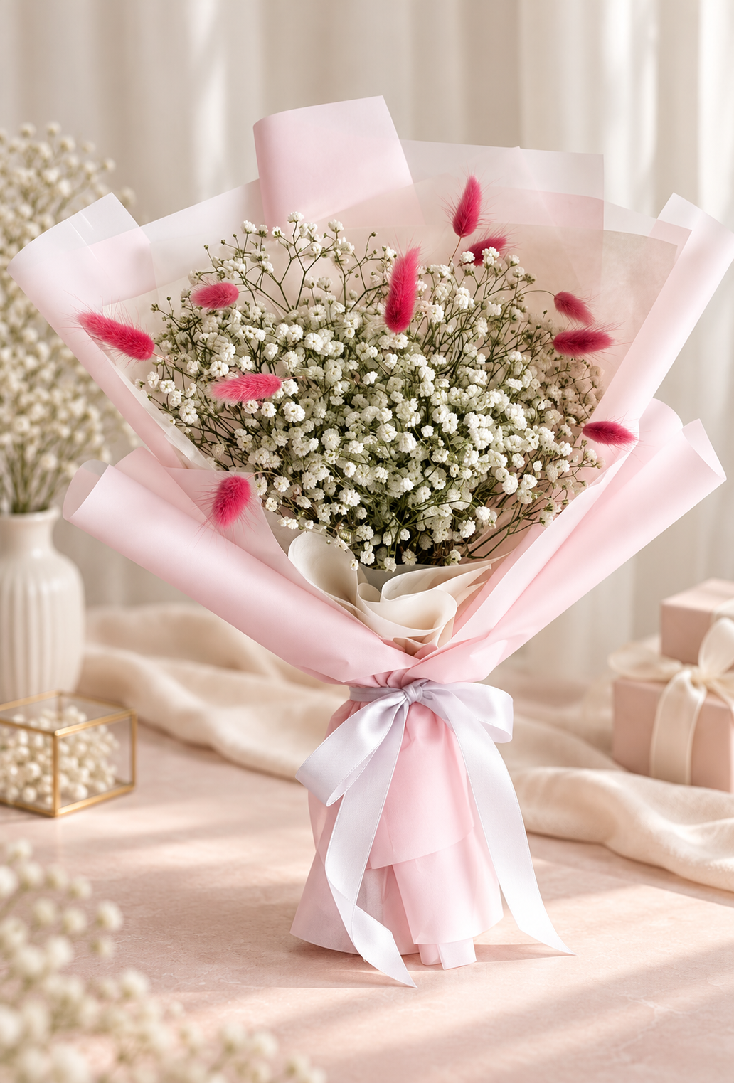 Blush Bunny Bouquet thumbnail 5