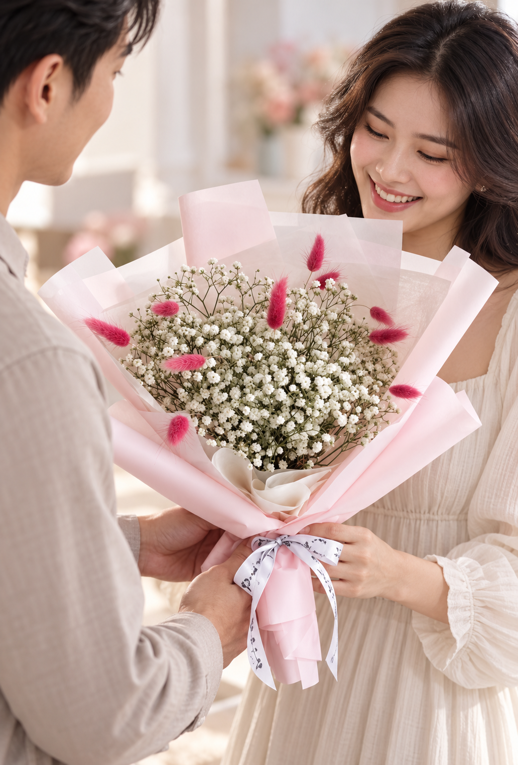 Blush Bunny Bouquet thumbnail 4