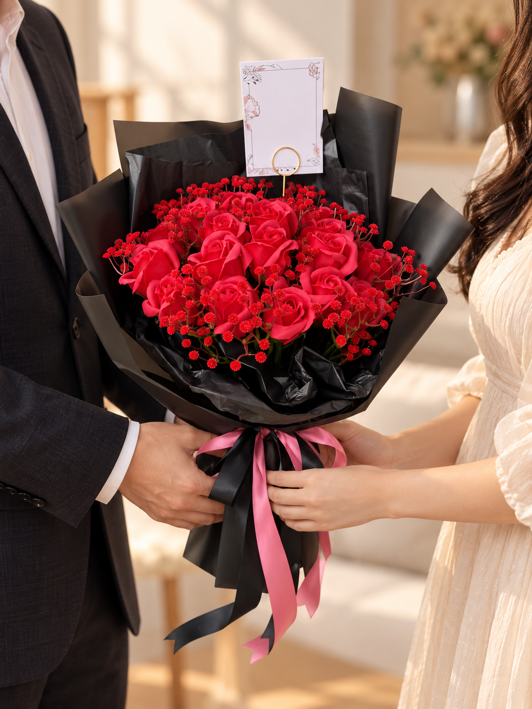 Crimson Velvet Bouquet thumbnail 4