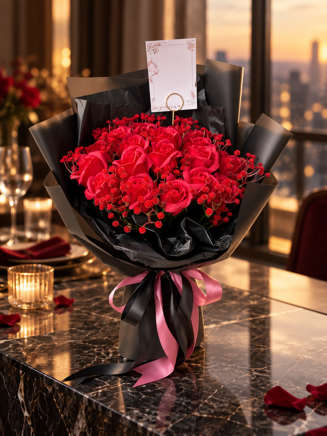 Crimson Velvet Bouquet thumbnail 5