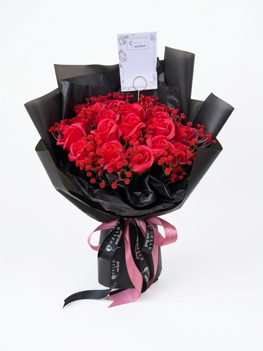 Crimson Velvet Bouquet thumbnail 6