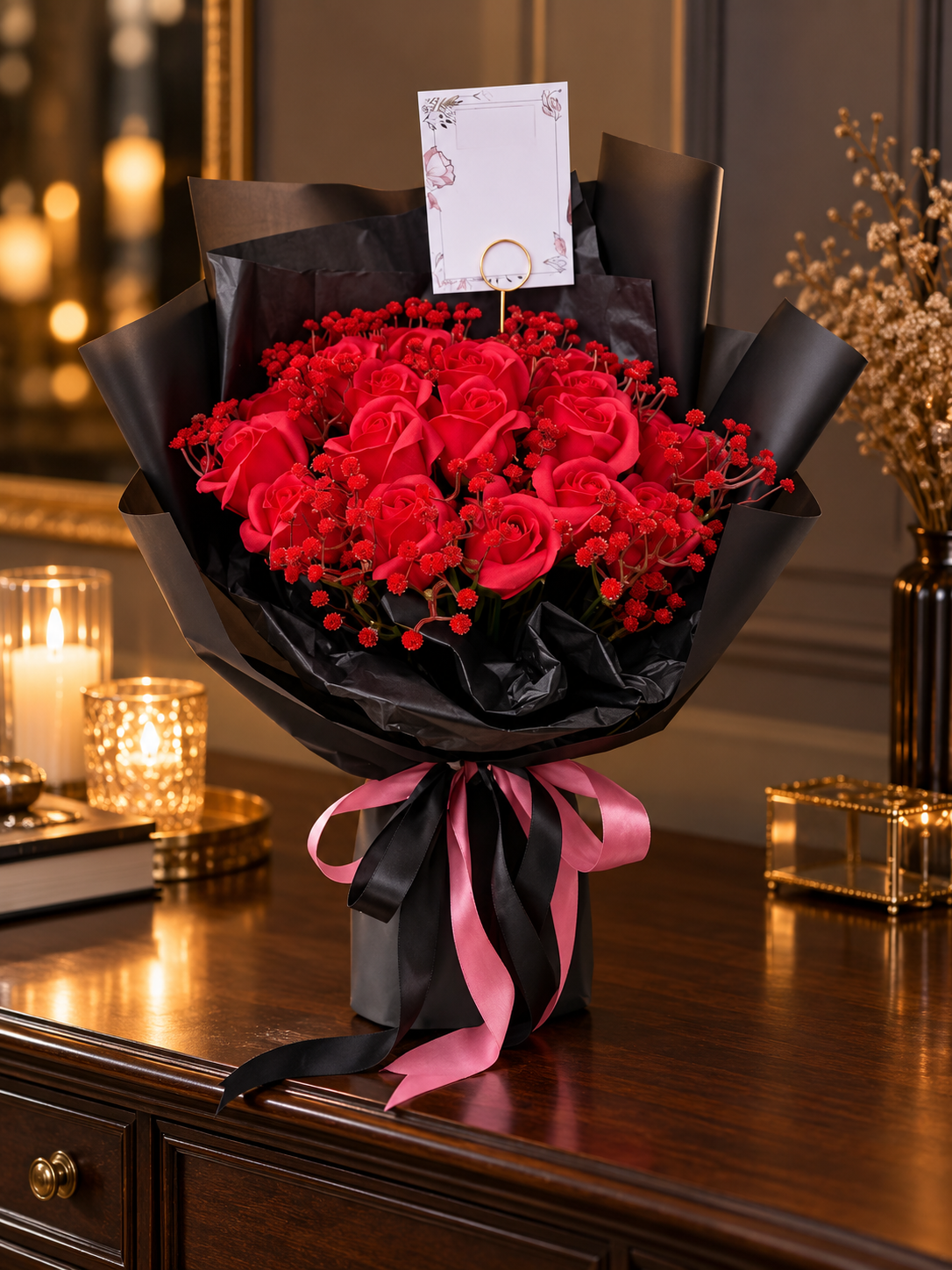 Crimson Velvet Bouquet thumbnail 5