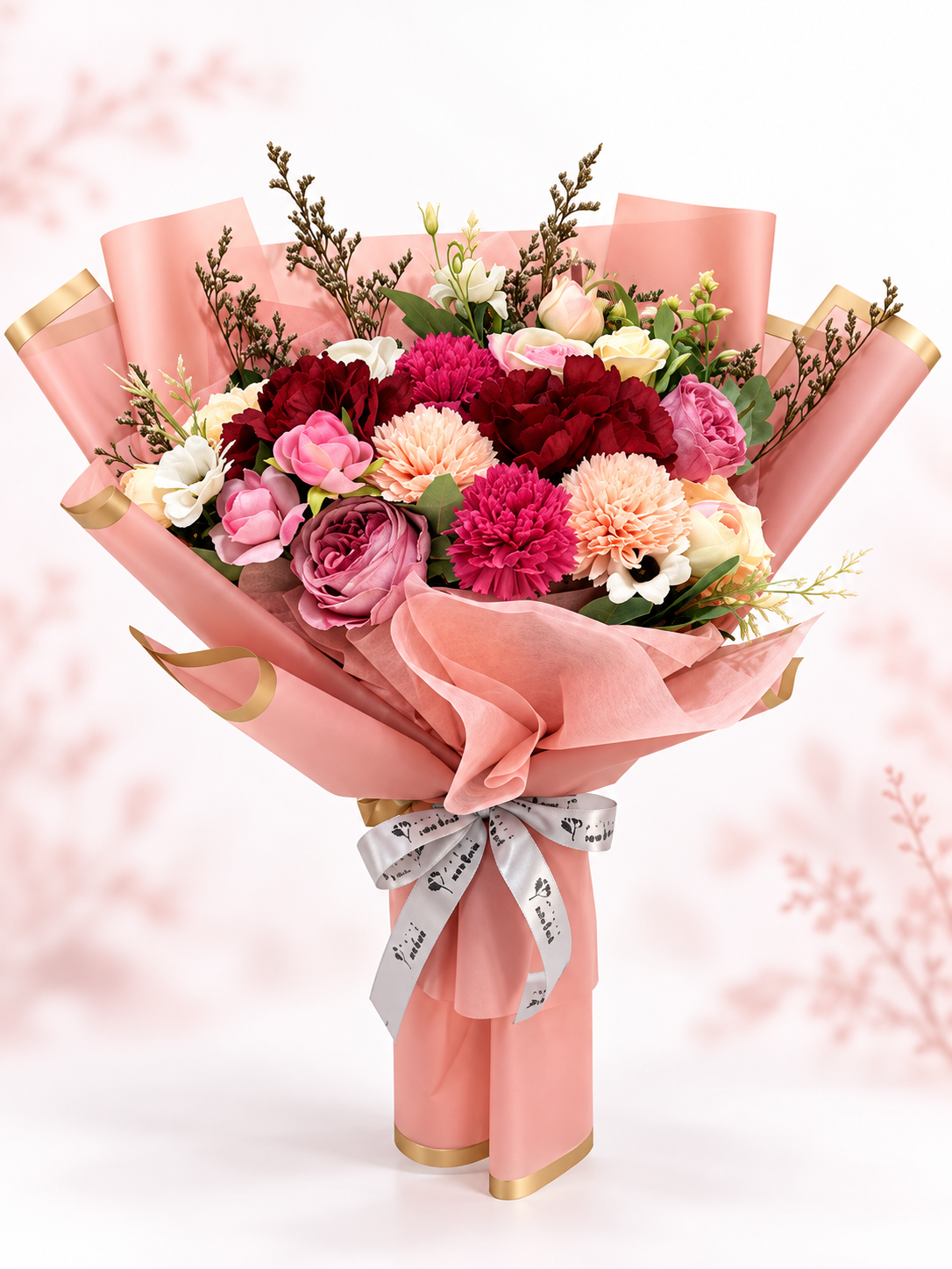 Crimson Blush Garden Bouquet