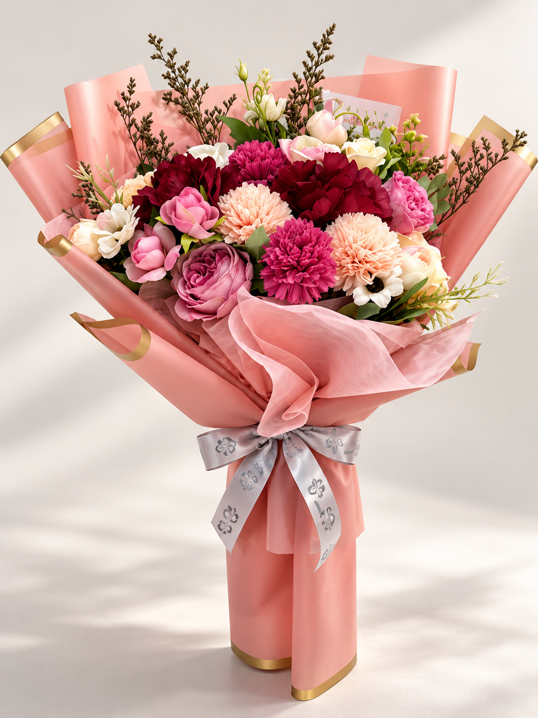 Crimson Blush Garden Bouquet thumbnail 2