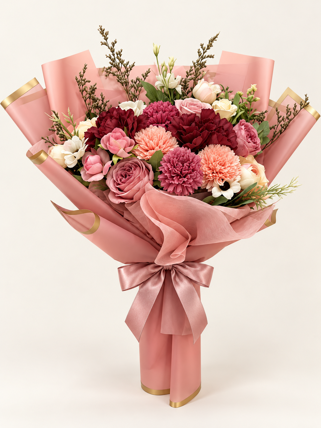 Crimson Blush Garden Bouquet thumbnail 3