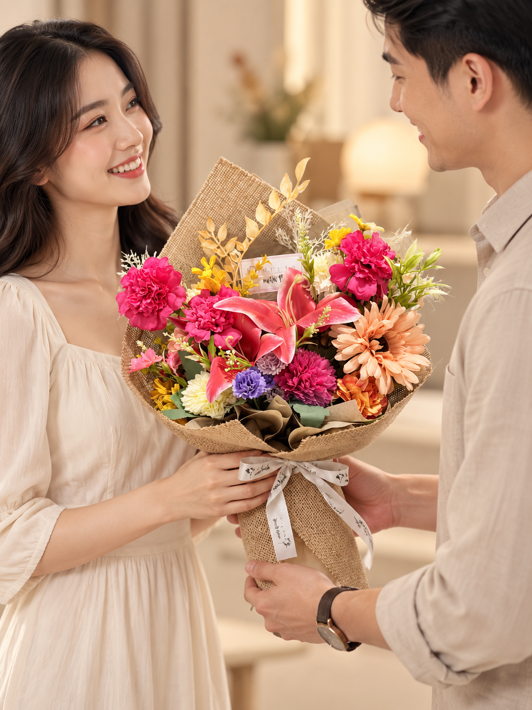 Blush Prismatic Bouquet thumbnail 4